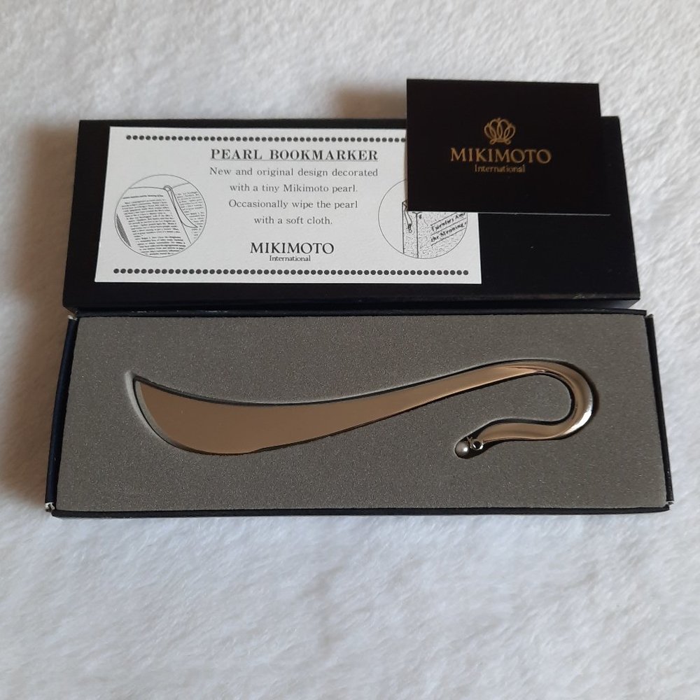 Mikimoto International Bookmark with a Pearl
